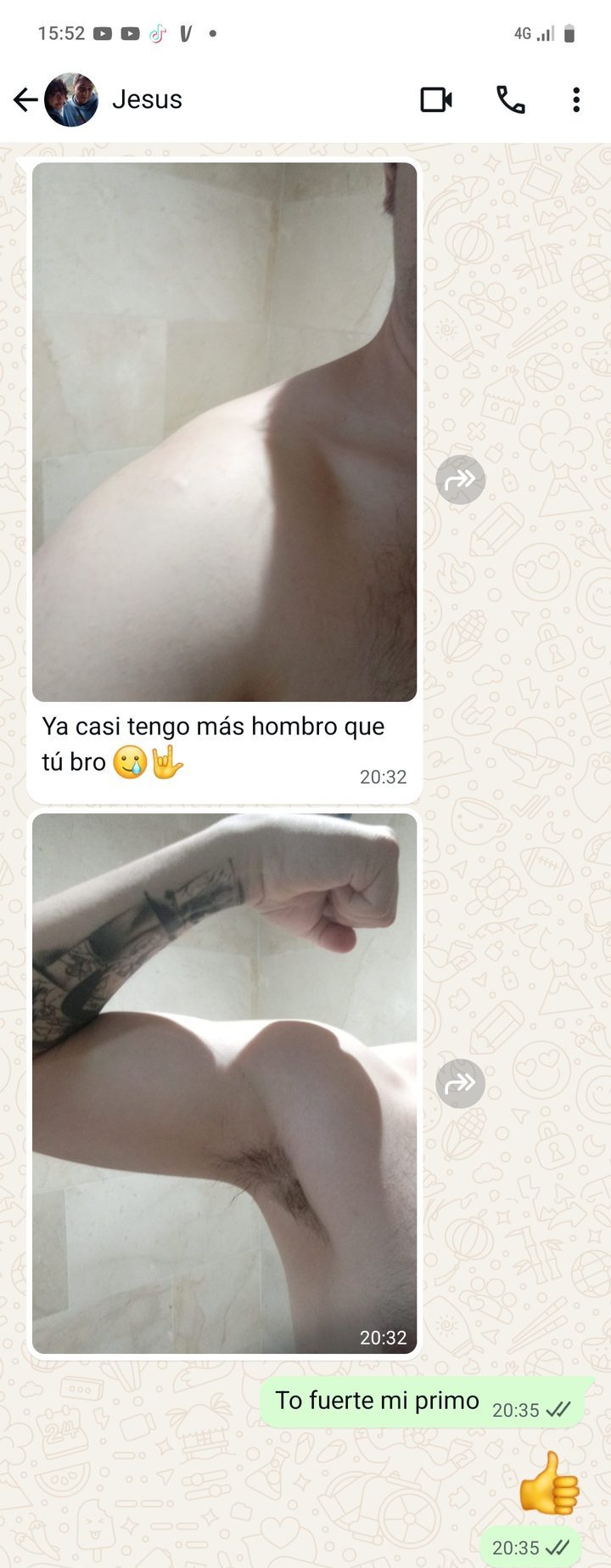 Jesús: ya casi tengo más hombro que tú