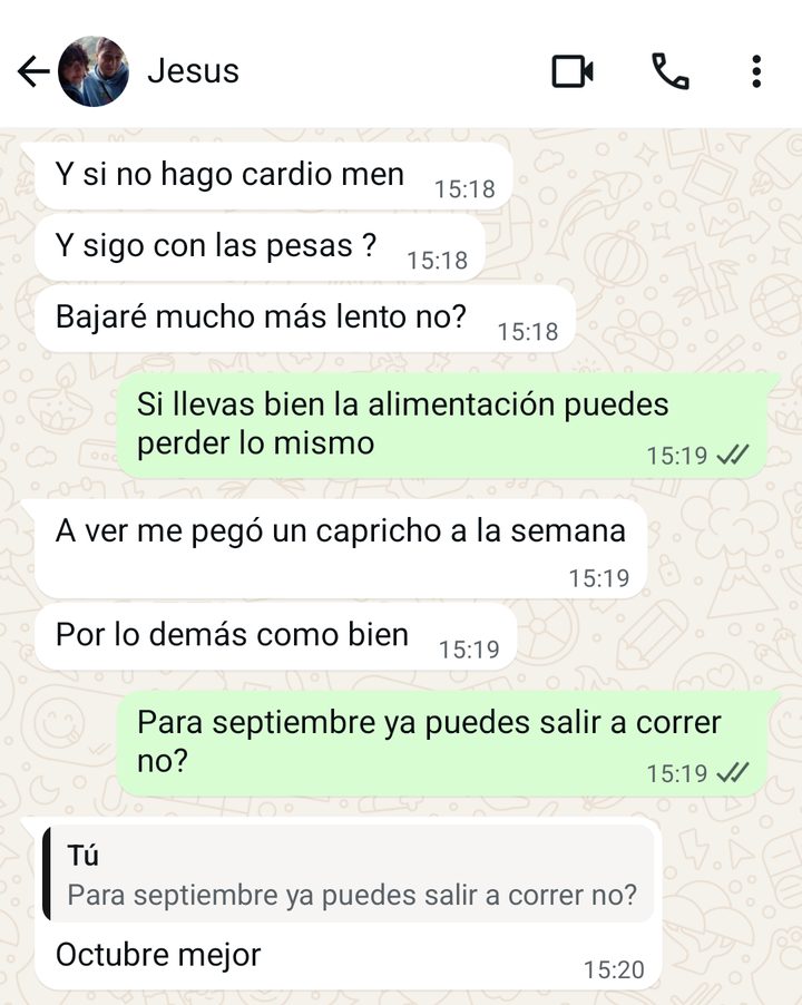 Jesús preguntando si puede perder grasa sin cardio