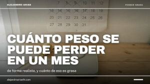 Cuánto peso se puede perder en un mes: calendario con los días tachados junto a una cinta métrica y una báscula