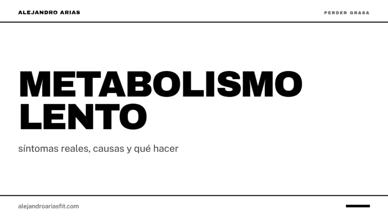 Metabolismo lento: síntomas reales, causas y qué hacer