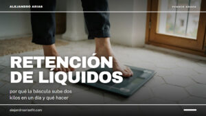 Retención de líquidos: pies descalzos subiendo a una báscula digital en el baño
